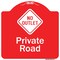 Signmission Private Road With No Outlet Symbol Heavy-Gauge Aluminum Architectural Sign, 18" H, RW-1818-9773 A-DES-RW-1818-9773 - alternate 1